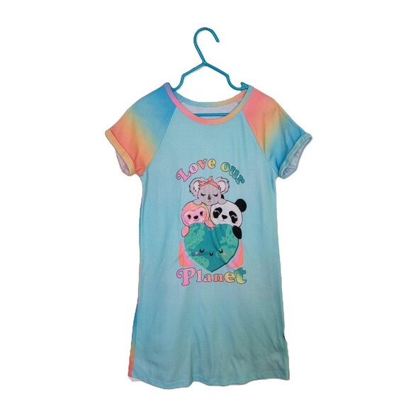 wonder nation Love Our Planet Nightgown Short Sleeve Flame Resistant Small 6-6X - Picture 1 of 10